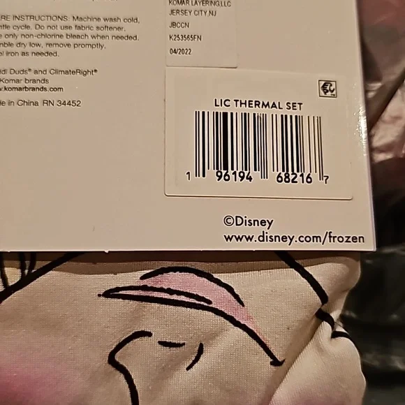 Climate Right Disney's Frozen Girls Warm Underwear Set-New - Picture 6 of 6